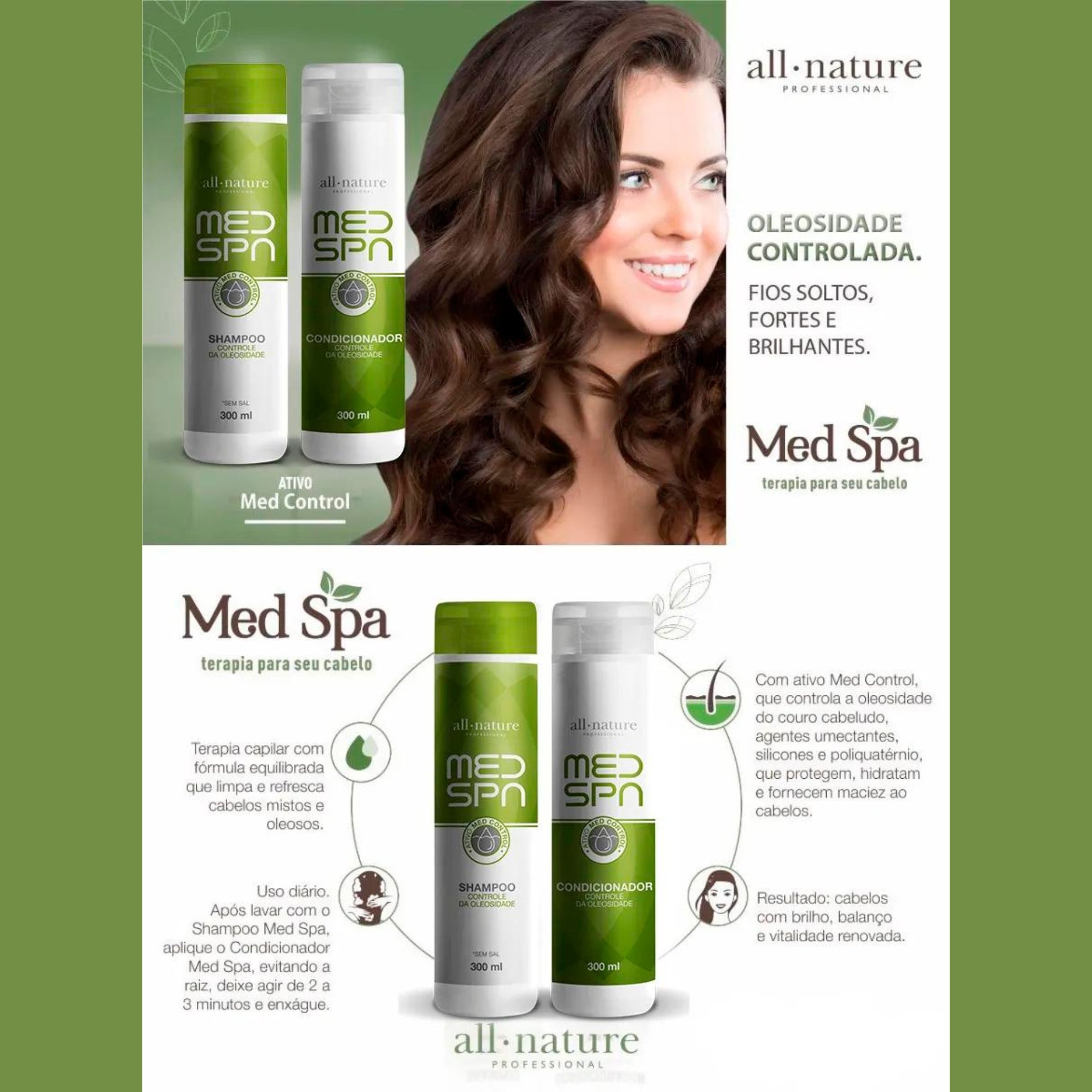 Kit Med Spa Manutenção - Shampoo e Condicionador Cabelos Mistos e