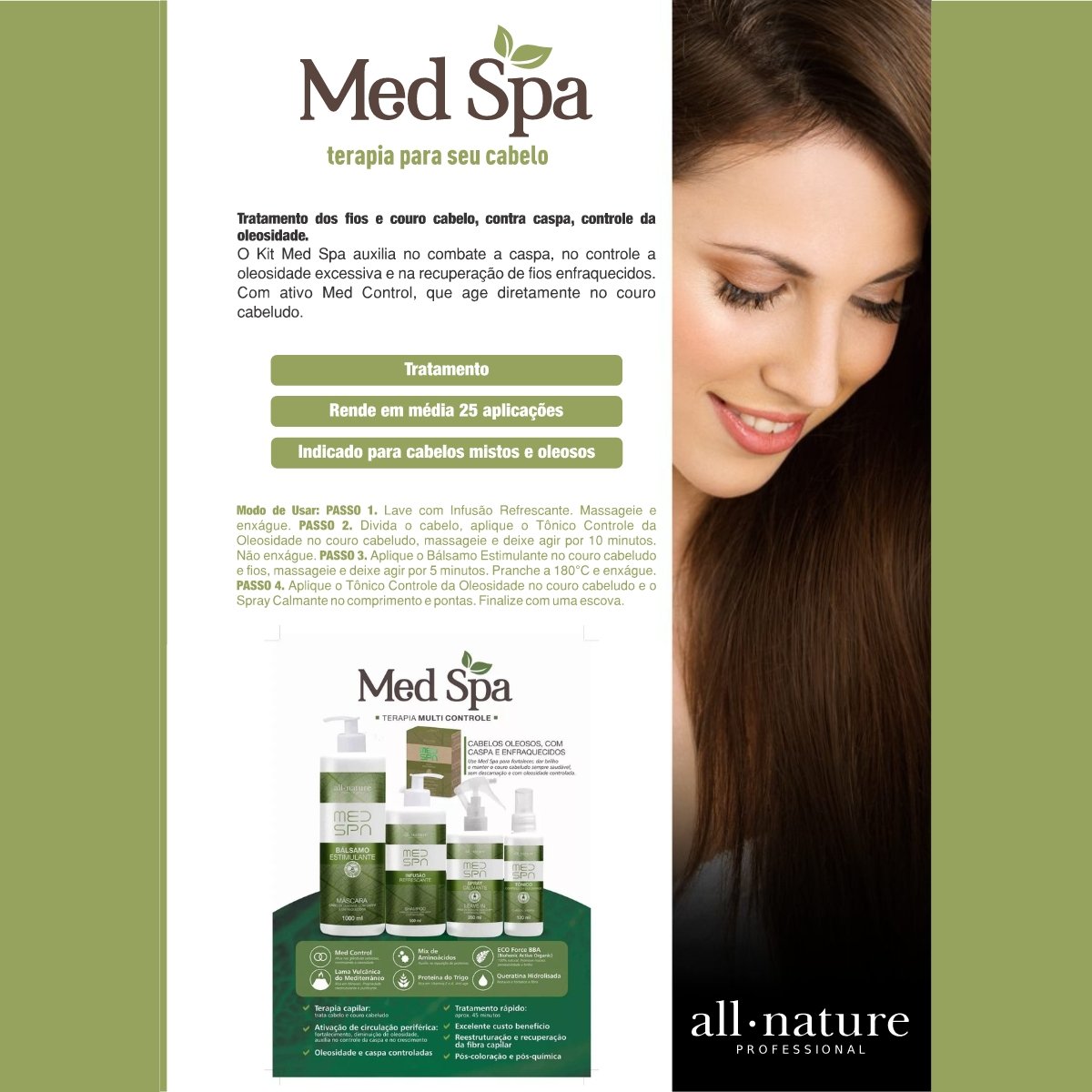 Kit Med Spa Terapia Capilar Com Lama Vulcânica