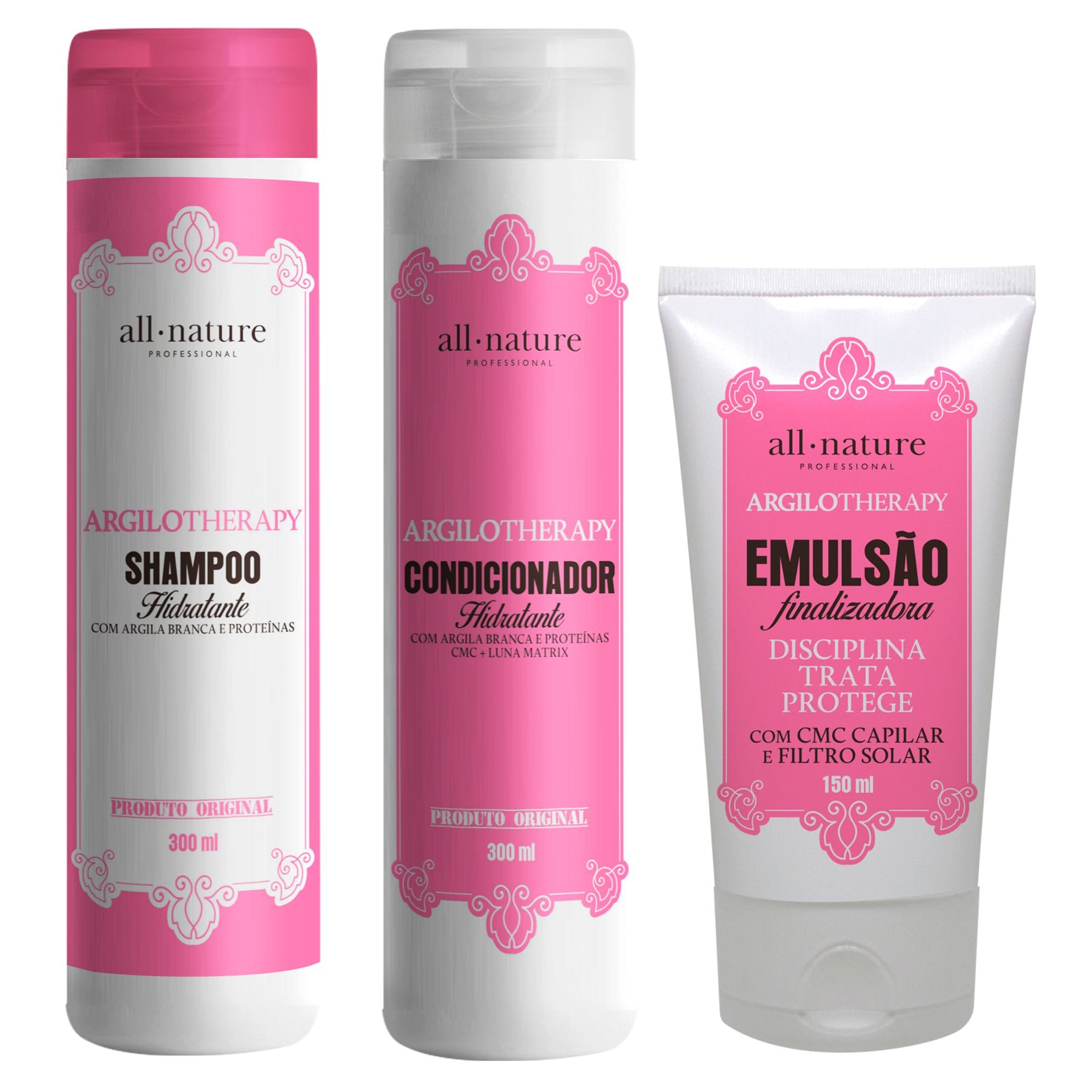 Kit Shampoo + Condicionador + Emulsão Finalizadora Argilotherapy