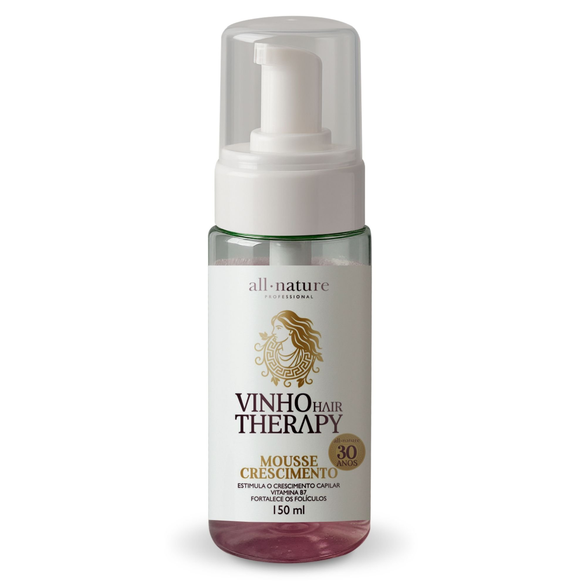 Mousse Fortificante Vinho Hair Therapy Allnature Biotina e extrato