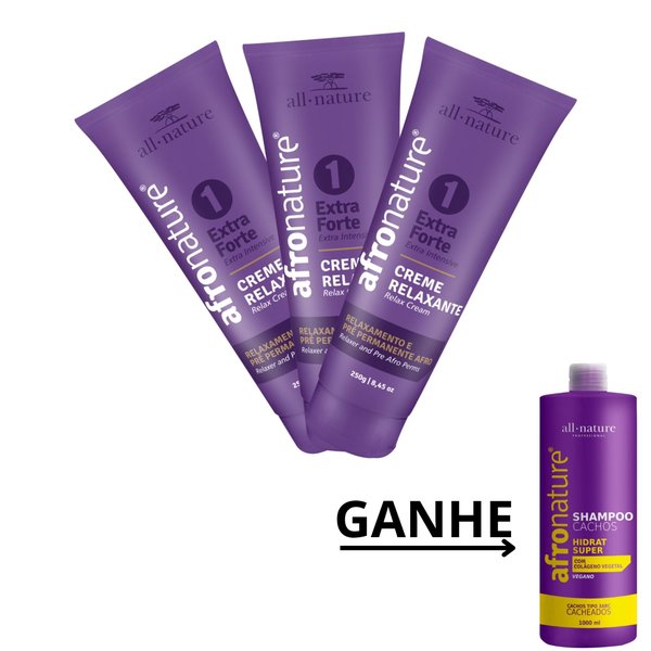 Kit Relaxante Extra Forte Permanente Afro Tioglicolato