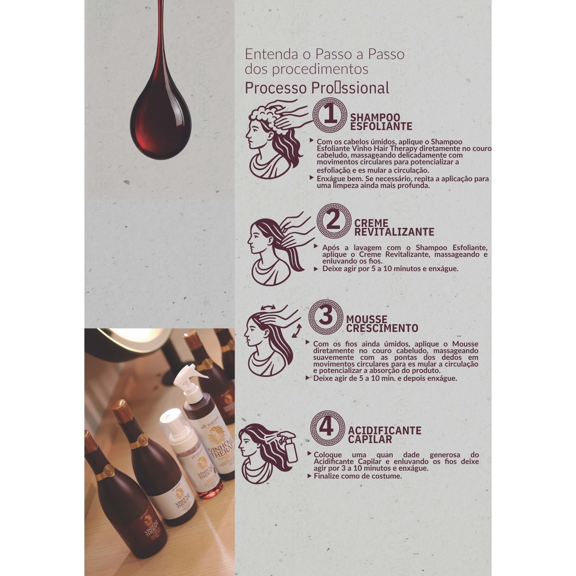 Vinho Terapia Tratamento com Vinho para os Cabelos